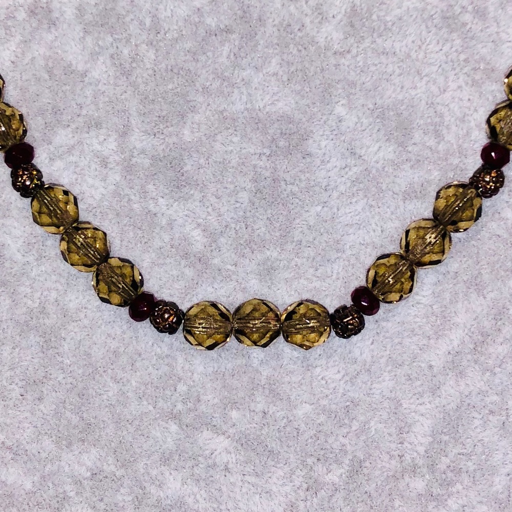 📿 Quartz & Garnet Necklace